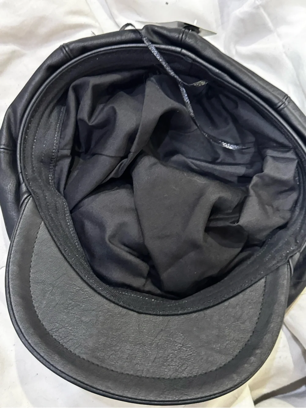 NWT Torrid Faux leather drop style cabbie hat with gold emblem one size